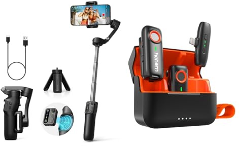 hohem Stabilizzatore Smartphone iSteady X3 SE Plus & MIC-01 Microfono wireless ad lavalier per iPhone