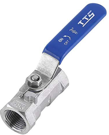Akozon Kugelhahn Innengewinde 1/4,3/8,3/4,1,1-1/4 1-1/2 Edelstahl SS304 Reduziert Port Rohr Kugelhahn Innengewinde 6 Größen Innengewinde Kugelhahn Absperrventil(3/8)