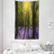 ABAKUHAUS Urwald Wandteppich und Tagesdecke, Bluebell Blüten aus Weiches Mikrofaser Stoff Waschbar ohne Verblassen Digitaldruck, 140 x 230 cm, Violett Grün Gelb