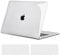 TECOOL Cover per MacBook Air M1 (A2337) e MacBook Air 13 Pollici Retina 2020 2019 2018 (A2179 A1932), Custodia Rigida Protettiva Sottile in Plastica e Copritastiera UE, Cristallo Trasparente