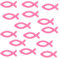 JOJOR Deko Holz Fische für Taufe Mädchen Tischdeko Kommunion Konfirmation Rosa - Fische Streudeko Tischdeko Verzierung