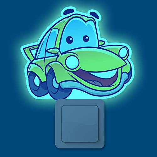 CLUPY Einschlaflicht mit Motiv: Auto Glowing Friends-Nachtlicht ohne Strom oder Batterie, bunt, 100 x 90 x 3 mm