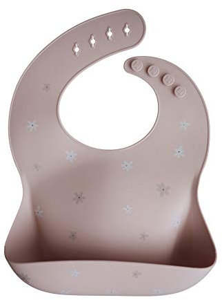 mushie Silikon Bib für Kinder | Lätzchen mit Auffangschale | BPA frei Wasserdicht | Abwaschbar Lätzchen mit verstellae Passform | Sichere & Hochwertige für Kleinkinder & Baby | Daisy
