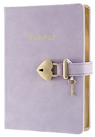 Herzförmiges Schloss-Tagebuch, Schloss-Tagebuch für Mädchen mit Schlüssel, veganer Ledereinband, niedliches geheimes Notizbuch für Teenager, 13,5 x 18,5 cm, 320p Victoria's Journals Secret Diary,