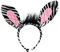 Amosfun Kinder Tiara Zebra Ohr Stirnband Plüsch Zoo Tier Dschungel Haarreifen Kopfschmuck Haarbänder Haarschmuck für Weihnachten Festival Performance Requisiten Häschen Stofftiere