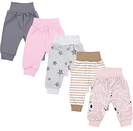 TupTam Pumphose Baby 5er Pack Unisex - Bequeme Baby Hose für Jungen und Mädchen aus Oeko-Tex Baumwolle, Farbe: Mädchen 7, Größe: 98
