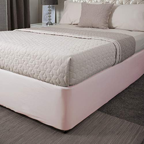 Belledorm Jersey Base Wrap – Transformez un sommier terne (rose poudré, simple)