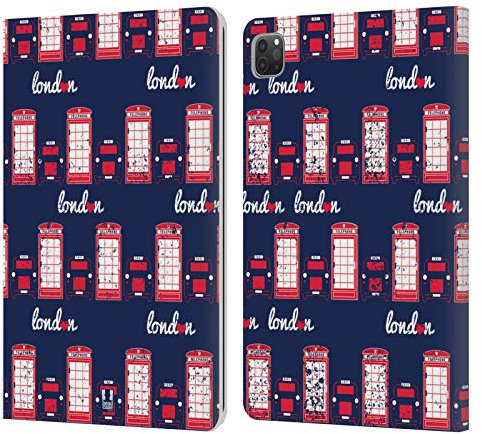 Head Case Designs Cabina Telefónica Y Taxi Mejores de Londres Carcasa de Cuero Tipo Libro Compatible con Apple iPad Pro 11 2020/2021 / 2022