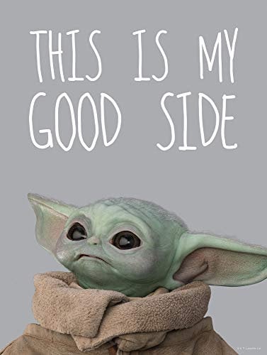 Komar Star Wars Wandbild | Mandalorian The Child Chocolate Side | Dekoration, Poster, Kunstdruck | Größe 30 x 40 cm | WB-SW-003-30x40