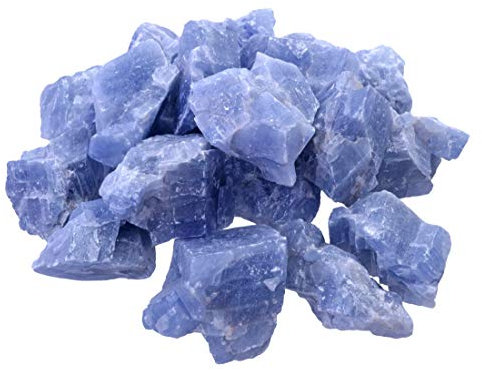 Wassersteine 300g | 100% naturbelassene Edelsteine Heilsteine | Echte unbehandelte Rohsteine für Edelsteinwasser Lebensquelle Plus (Calcit, blau)