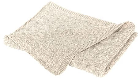 SIGIKID 39368 Strickdecke Hygge Babystrick Mädchen und Jungen Baby-Decke empfohlen ab Geburt taupe/beige