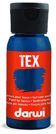 DARWI - DA0100050239C - Un flacon de Peinture Pour Tissus finition Opaque - Coloris Bleu navy - 50 ML - DARWI TEXTILE - Loisirs Créatifs - Activité Manuelle - Bricolage