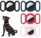 Airtag Hundehalsband, Silikonhülle für GPS-Tracking-Finder, Schutzhülle kompatibel mit Apple Airtag, Sicherheit und Anti-Verlust, Hundehalsband, Katzenschlaufe, Haustierzubehör (Farben 4)