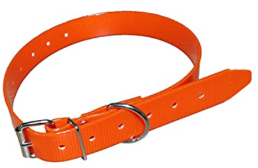 Hundehalsband aus Polyurethan, leicht zu waschendes Kunststoffhalsband, Hundekette, Hundeschleife, Maße Länge 65 cm, Breite 25 mm und Dicke 2,5 mm, Orange für hohe Sichtbarkeit