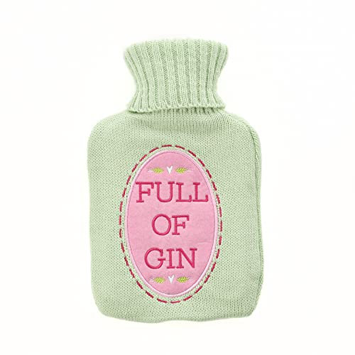 Love Life Hot Water Bottle with Cover - Full of Gin