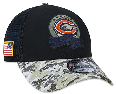 New Era Chicago Bears NFL Salute to Service 2022 Black 9Forty Snapback Cap - One-Size