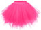 Girstunm Damen Tutu Tüllrock 50er Vintage Tüllrock Petticoat Mehrfarbig Bubble Tanzkleid Rock Unterrock Tütü Kurz Ballett Fuchsie Medium