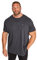 BadRhino Big & Tall Core Essential Everyday Tee Crew Neck Short Sleeve T-Shirt Top - Men's Longer Length 100% Cotton - M to 8XL Grey 5-6XL