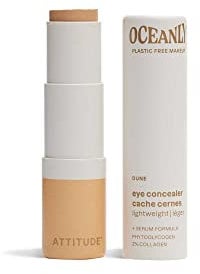 ATTITUDE Oceanly Cache Concealer, für einen natürlichen Look, EWG verified, ohne Titandioxid, Concealer ohne Plastik, formuliert mit Phytoglykogen, vegan, Dune, 5,7 g