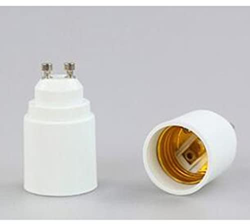 YSJJZRL E14/E27/B22/GU10/G24/E40 Sockel Extender Lampenfassung Verlängerung Lampenfassung Adapter (10 Stück, GU10 auf E27)