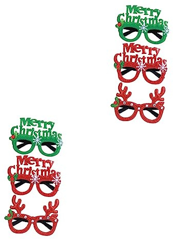 Abaodam Lot De 2 Paires De Lunettes De Noël Lumineuses Amusantes De Style Rave pour Fêtes 3 Pièces X 2