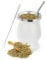 STOUCLA Juego de vasos de té mate, con pajita y un cepillo de limpieza, para té mate, color blanco