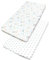 TupTam Baby Spannbettlaken Kinder Spannbetttuch für Babybett Kinderbett 2er Pack, Farbe: Eule Hase Beige/Graue Sterne Weiß, Größe: 90 x 200 cm