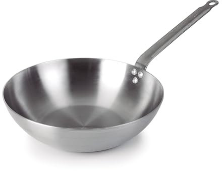 LACOR - 63232 - Wok Ferrum, Wok 100% Fer Naturel, Convient à Tous les Types de Sources de Chaleur, Fait à la Main, Haute Conductivité Thermique, Sans PTFE ni PFOA, Ø32 cm, Épaisseur 2 mm