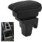 Car Armrest Box Compatible with Ford Focus 3 MK3 2011-2018, Dual Layer Armrest with 3 USB Charging Ports Black PU Leather Central Console Storage Box Automobile Arm Rest (3 USB)