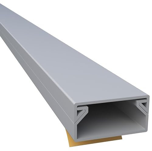 CILSON WDK2010SG 4400110 Kabelkanal Selbstklebend 20x10mm Grau - 2 m / 2000 mm, Elegantes Kabelmanagement, Vielfältige Einsatzmöglichkeiten