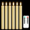 MeYuxg Velas LED Efecto Llama, 6 Piezas Velas Electricas Sin Fuego, Velas a Pilas con Función de Temporizador, para Decoración Navideña, Bodas y Fiestas