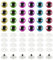 PATIKIL Yeux de Sécurité Flash de 12mm, 60 Pièces Faux Yeux Réalistes Colorés pour le Crochet Accessoires de Crochet de Décoration, 6 Couleurs