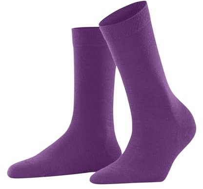 FALKE Damen Socken Softmerino W So Wolle Baumwolle einfarbig 1 Paar, Rot Phlox 8067, 41-42
