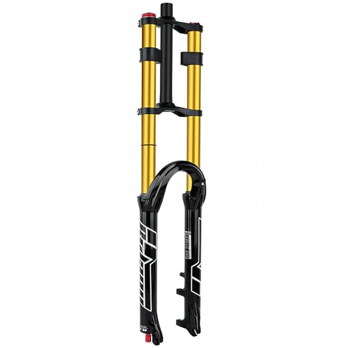 MTB Bike Suspension Fork 27.5 29 Air Fork 150Mm Travel Rebound Adjustable 9 * 100Mm Thru Axle Downhill Forks 1-1/2 Double Shoulder Fork Gold,27.5