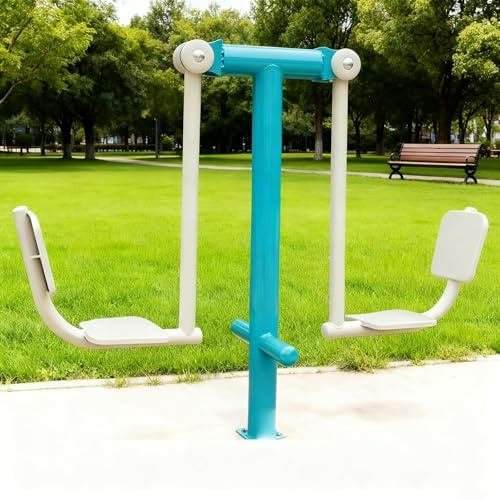 Doppel-Pedaltrainer, gelenkschonendes Beintraining im Sitzen, Arm-, Gesäß- und Beintraining, Outdoor-Fitnessgerät für Zuhause, Garten und Weihnachten(C)