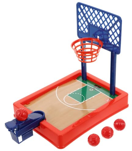 Mini Basket da Tavolo con 4 Palline, Plastico, per Ragazzo Ragazza | Gioco Interattivo da Scrivania, Formato Compatto e Portatile, per Ufficio e Aula, Sviluppa Coordinazione