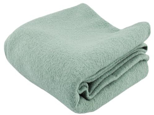 MERINO Walkstoff Walkloden Kochwolle Schurwolle l 100% Merinowolle l Mantelstoff l Wollstoff l weich, isolierend, vielseitig, beidseitig verwendbar l 50 cm x 144 cm l Stoff zum Nähen l altgrün