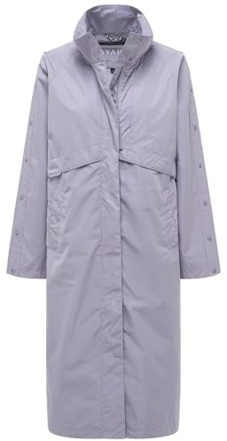 Navahoo Damen wasserdichter Parka lange Übergangsjacke mit krempelbaren Ärmeln Zenblüte 14 XS-3XL