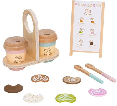Set Caffè per Bambini Cibo Finto da Realistico | Giocattoli da Caffè per di Finzione Regalo Compleanno Natale per Bambini e Bambine da 2 Anni