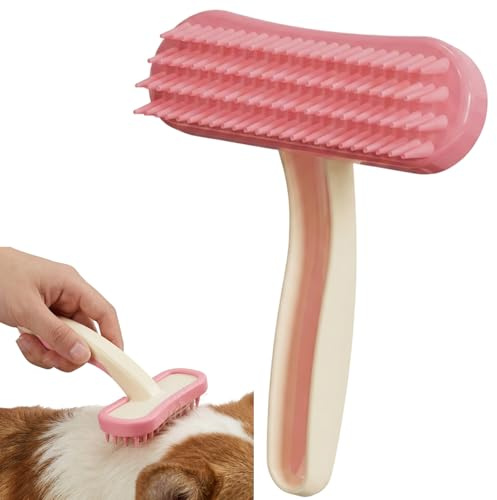 1 PCS Rabbit Brush, Cat Brush, Silicone Cat Brush, Ergonomic Non Slip Handle, Portable Lightweight, Suitable for Pet Keepers, Salon Workers, Small Furry Breeders for Daily Indoor Carding
