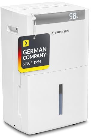 TROTEC Luftentfeuchter TTK-I 110 E mit Hygrostat, bis 30 l/24h, Luftmenge 268 m³/h, für Räume bis 70 m², 6,4 l Wassertank