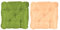 Meerweh Sitzkissen 2er Set Auflage für Sessel Sitzpolster Wendeauflage, grün/beige, ca. 50x50x10 cm