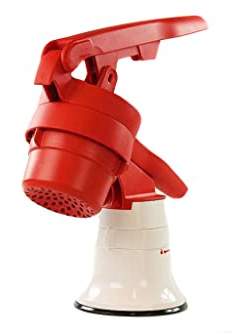TUPPERWARE Chef Püree Meister rot-weiß mit Standfuß Chef Kartoffel-Presse