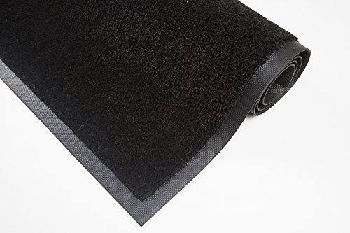 WohnDirect Premium Schmutzfangmatte Schwarz 85x115cm | ECONYL® Recycling-Technologie | Waschbar 60°C | Nitrilgummi-Rücken | Made in EU | Gewerbe-Fußmatte für Hochfrequenzbereiche