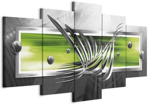 decomonkey Bilder Abstrakt 100x50 cm 5 Teilig Wandbild Groß Leinwandbild XXL Deko Wohnzimmer Schlafzimmer Büro Wanddeko Leinwand Pictures For Wall Poster Wall Painting Abstrakte Modern