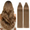TESS Tape Extensions Echthaar Braun 40 Stück 30 cm Haarverlängerungen Remy Human Hair günstig 100 g Tape in Extensions Echthaar (#06 Mittelbraun 40er Pack)