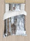 ABAKUHAUS Tier Bettbezugs Set für Einzelbetten, Europäische Luchs Wildnis, Milbensicher Allergiker geeignet mit Kissenbezug, 130 x 200 cm, Hellbraun Weiß