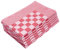 ZOLLNER 6er Set Geschirrtücher Baumwolle in 65x65 cm - extrem saugstarke und robuste Küchentücher - waschbar bis 60°C – in rot kariert - Gastronomiequalität - Oeko Tex® Zertifiziert