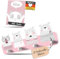 Kindsblick ® Bären Kindergarderobe in Rosa inkl. niedlichem A4 Poster - Garderobe Kinder Edition mit 4 Haken - Wunderschöne Kinder Garderoben Deko - Kinder Garderobe Maße (38 x 15 x 1 cm)