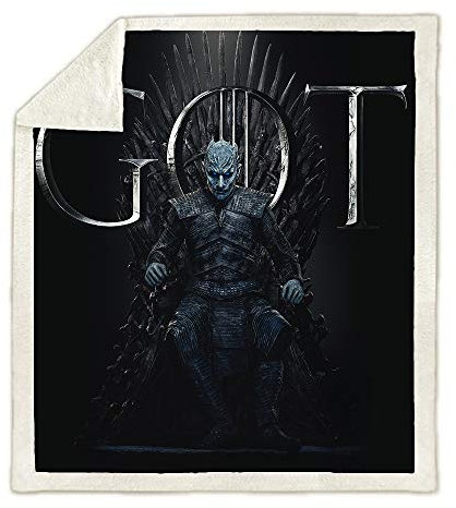 NICHIYO Game of Thrones Decke, Cartoon und Animation Fleecedecke für Erwachsene und Kinder, 100% Mikrofaser, für Schlafsofa und Sofa (22.150cmx200cm)